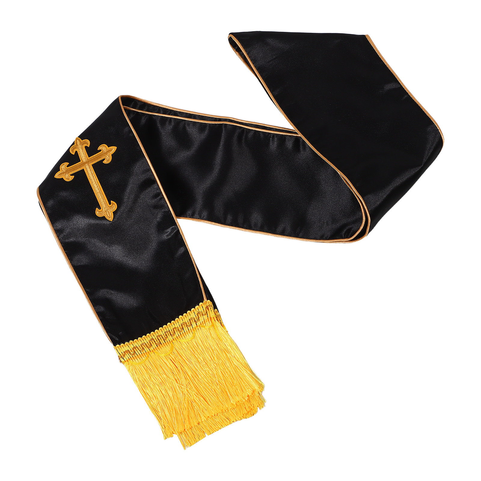 Stole Wedding Shawl - 자수 웨딩 예식자 스톨 블랙 레드