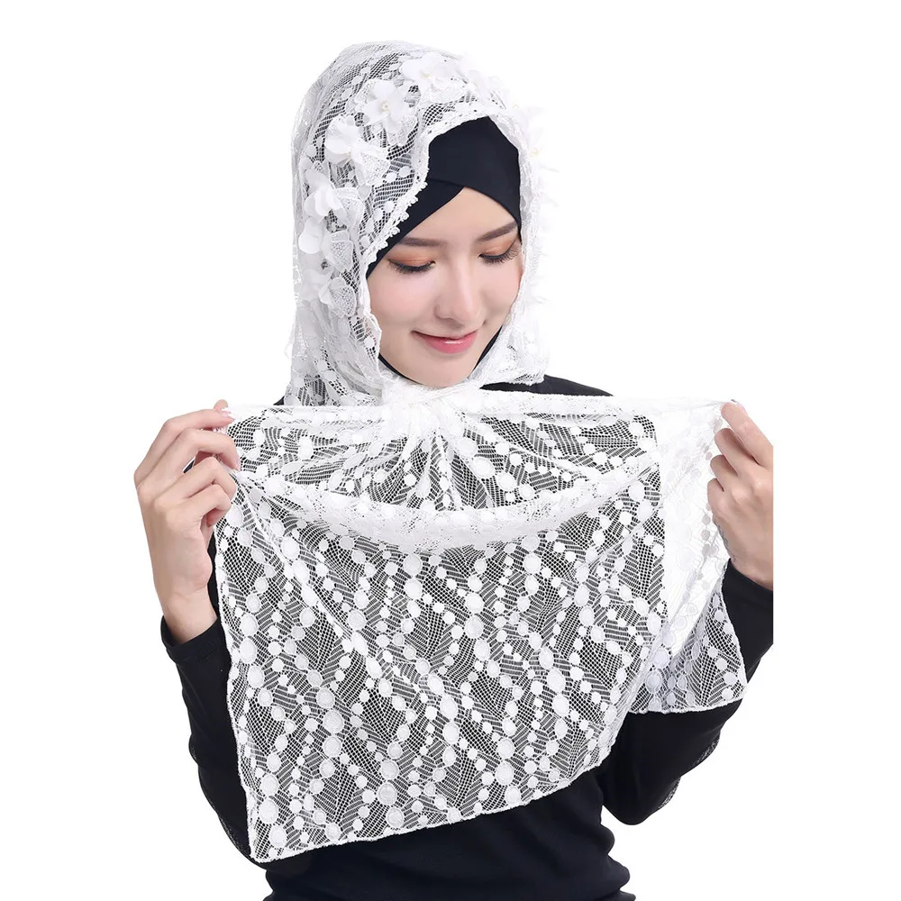 Stole Wedding Shawl - 순색 통기성 여성 레이스 스카프 랩