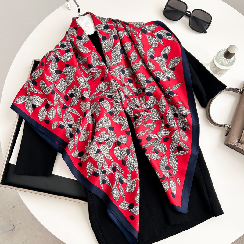 90cm 정사각형 스카프 고품질 반다나 여성용 명품 트 - Silk Neck Scarf 리뷰 및 가격