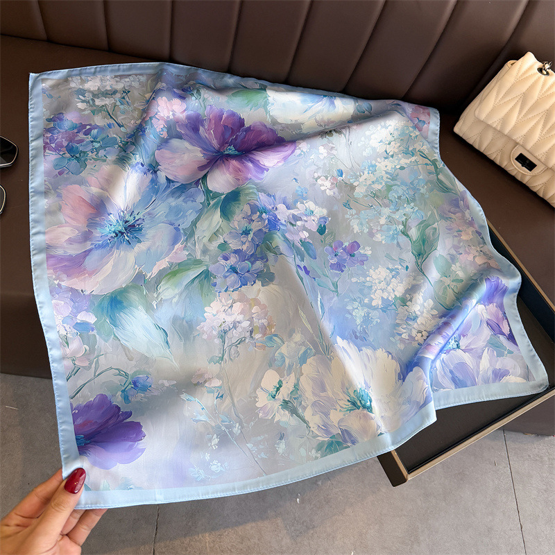 2026년 신상 플로럴 프린트 실크 스카프 여성용 헤드 - Silk Neck Scarf 리뷰 및 가격
