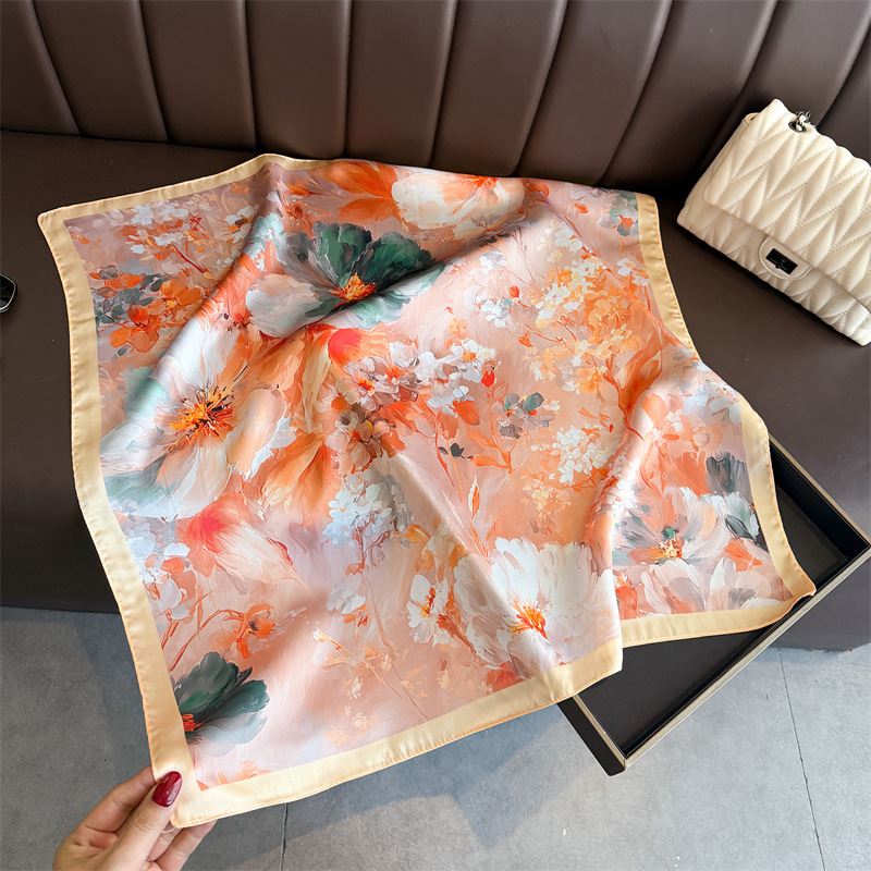 2026년 신상 플로럴 프린트 실크 스카프 여성용 헤드 - Silk Neck Scarf 리뷰 및 가격