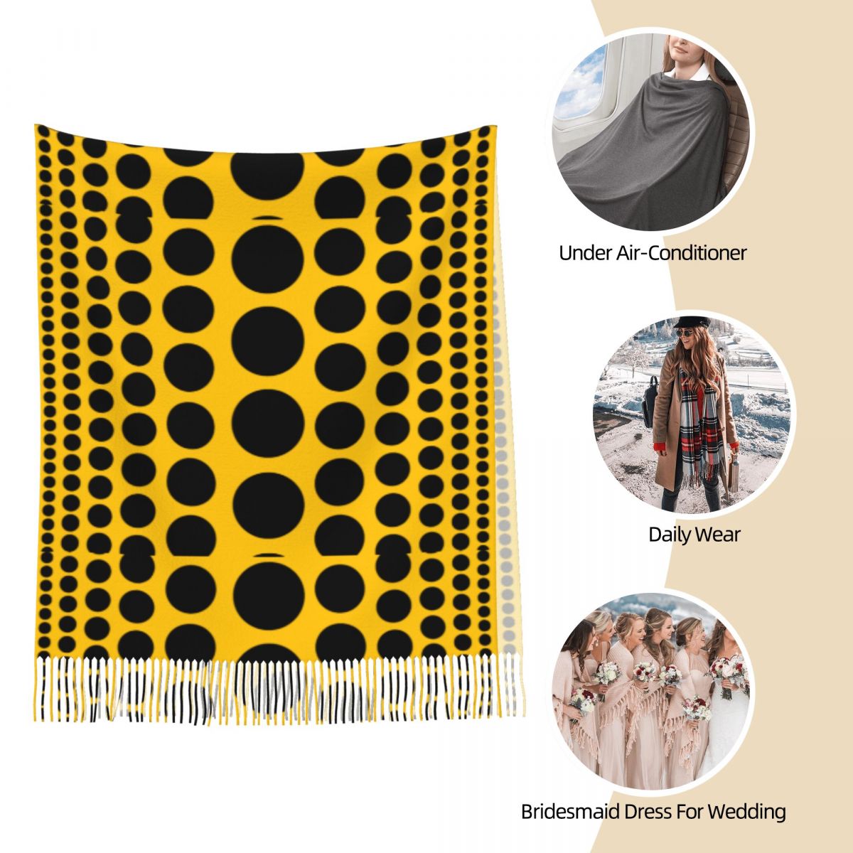여성용 인피니티 폴카 도트 스카프 따뜻한 겨울 캐시미어 - Infinity Scarf Knit 리뷰 및 가격