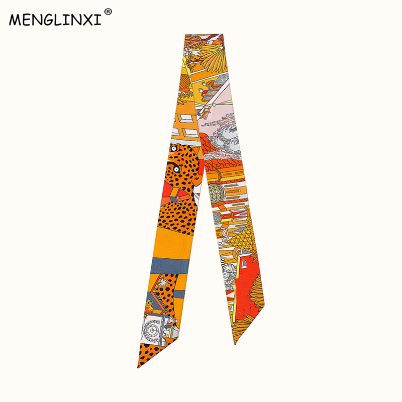 Animal Town 2023 여성용 레오파드 스키니  - Silk Neck Scarf 리뷰 및 가격