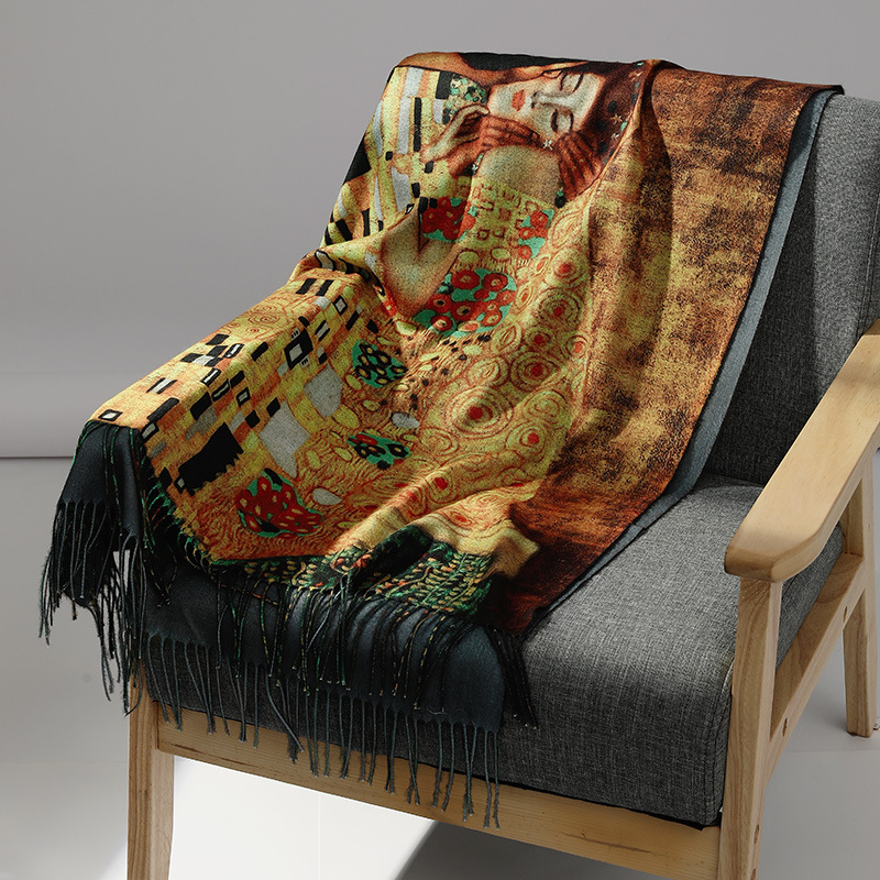 여성을위한 럭셔리 브랜드 유화 캐시미어 스카프 따뜻한  - Woven Scarf Blanket 리뷰 및 가격
