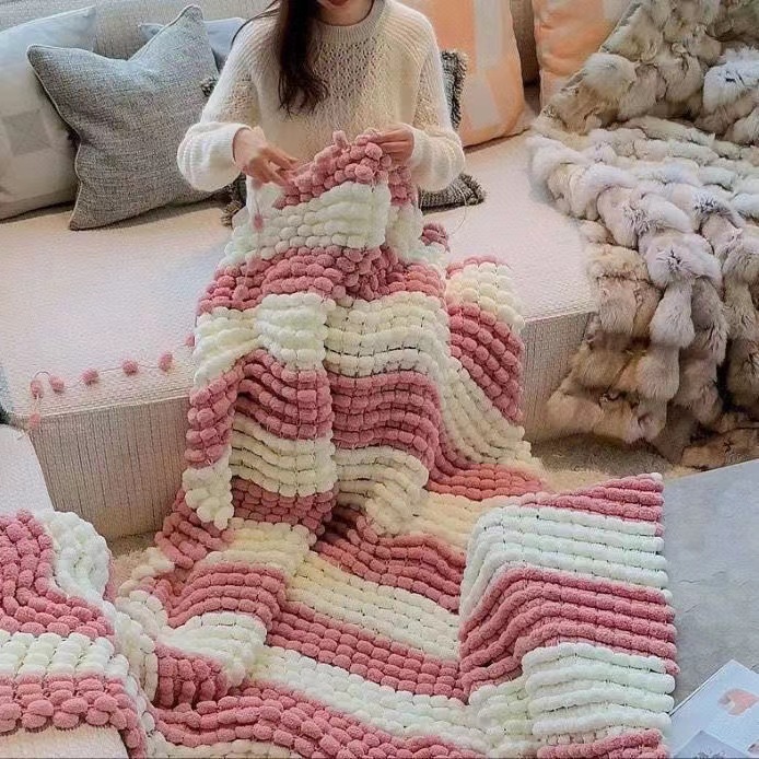 130G/롤 폼폼 얀 혼합 색상 2cm 작은 벨벳 볼  - Woven Scarf Blanket 리뷰 및 가격