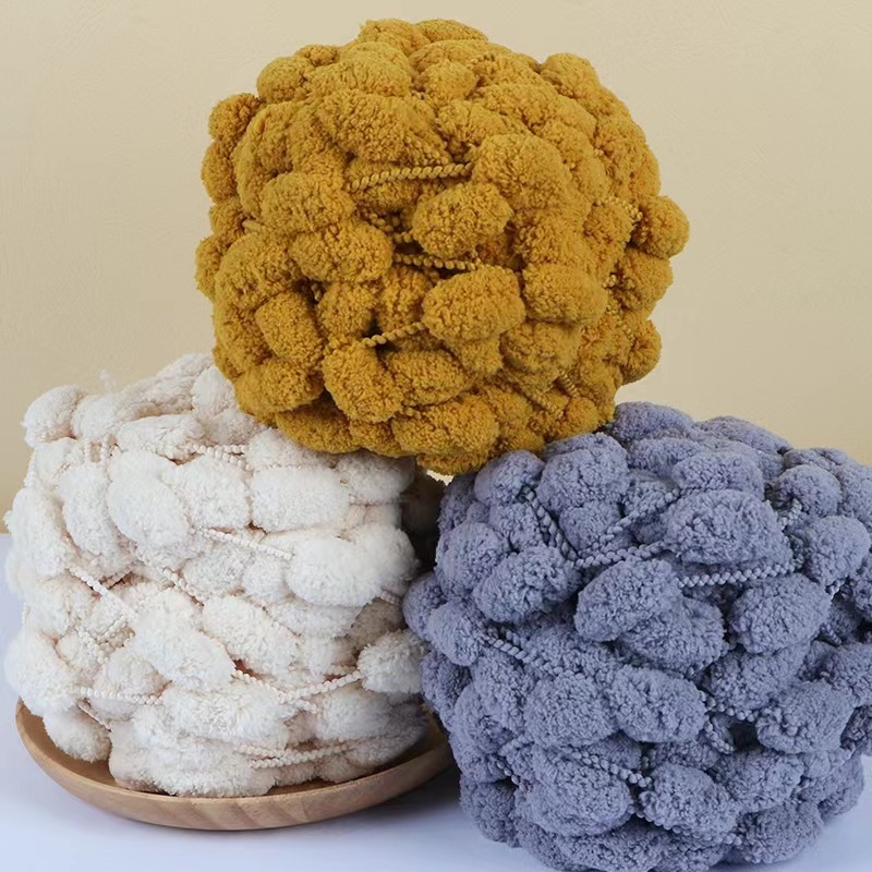 130G/롤 폼폼 얀 혼합 색상 2cm 작은 벨벳 볼  - Woven Scarf Blanket 리뷰 및 가격