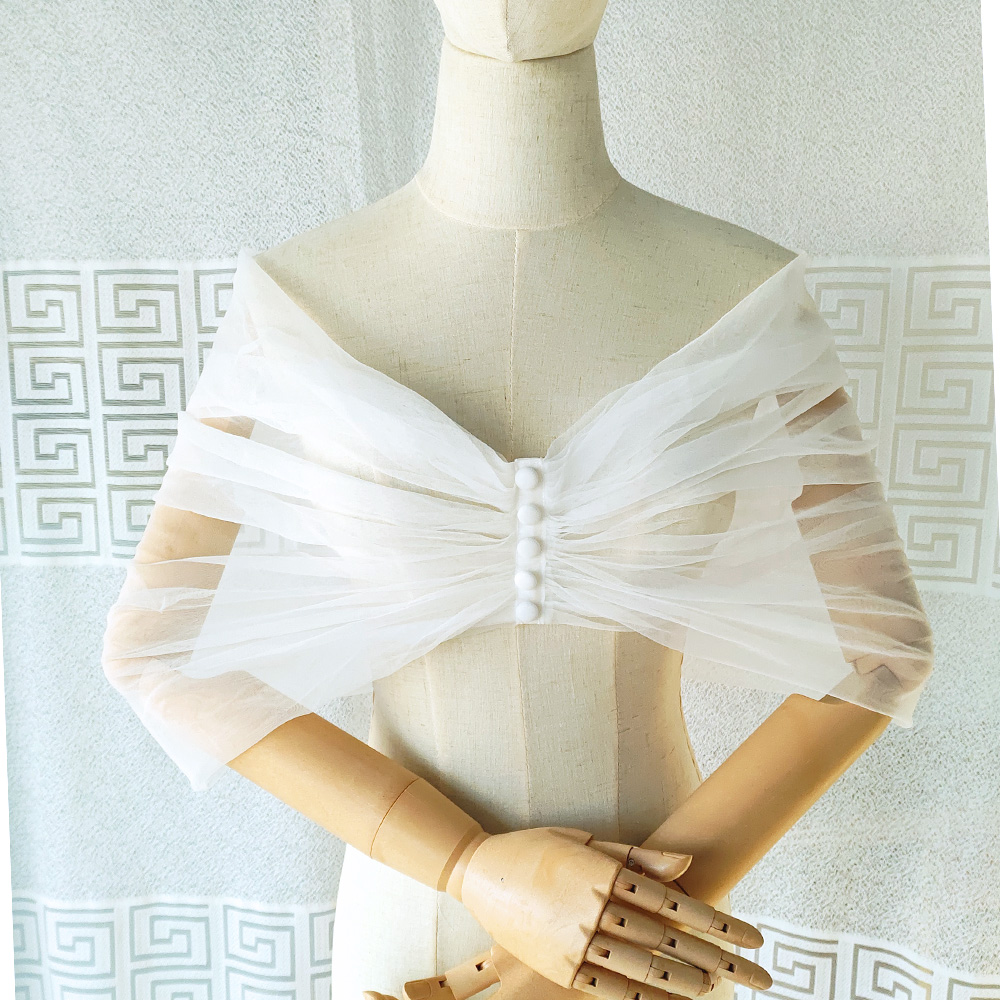 여성 Pleated Tulle Sheer Wrap 웨딩 - Stole Wedding Shawl 리뷰 및 가격