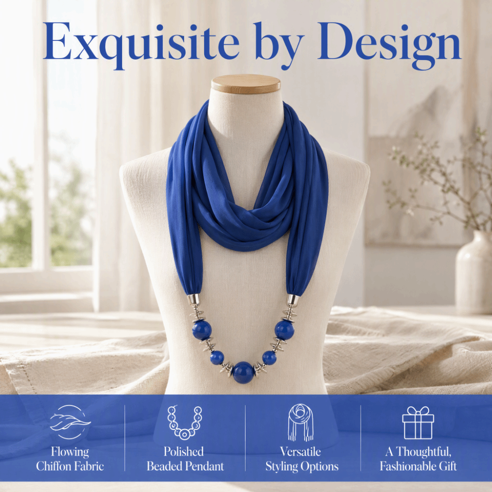 새로운 쉬폰 스카프 목걸이 비즈 장식 단색 인피니티 스 - Infinity Scarf Knit 리뷰 및 가격